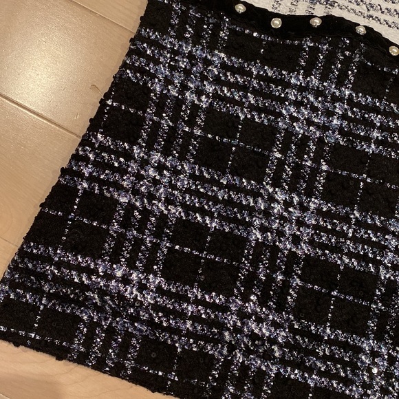 Les Tout Petits made in usa girls silver shimmer white black Pearl waist dress - Picture 2 of 13